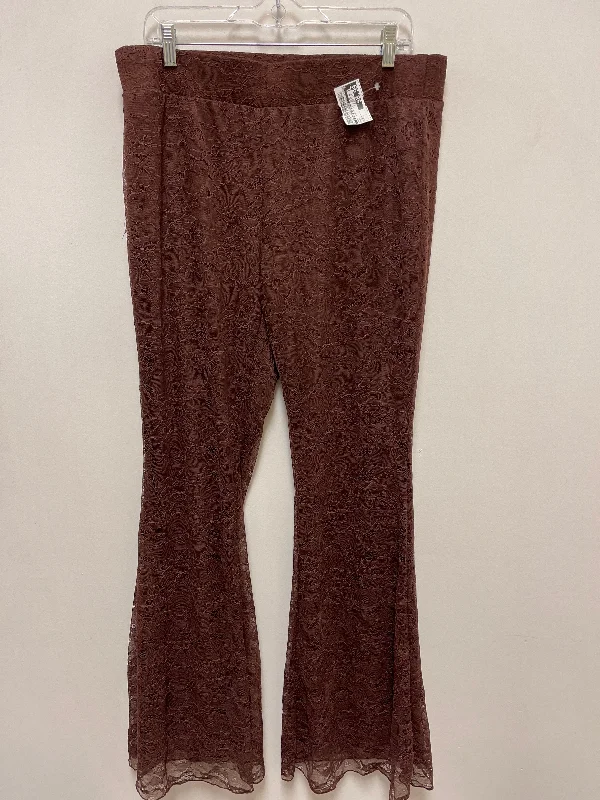 Pants Leggings By Clothes Mentor In Brown, Size: Xl