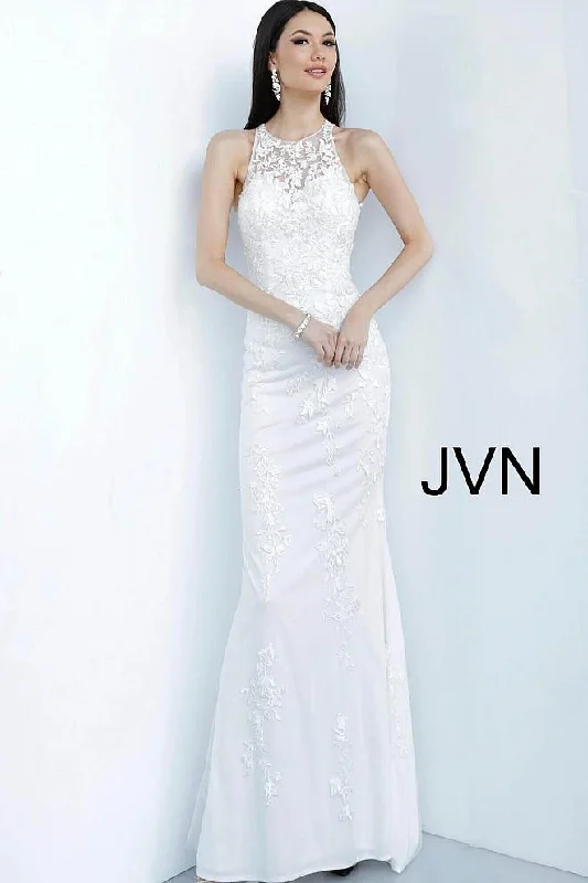 Jovani 1289 Long Halter Dress