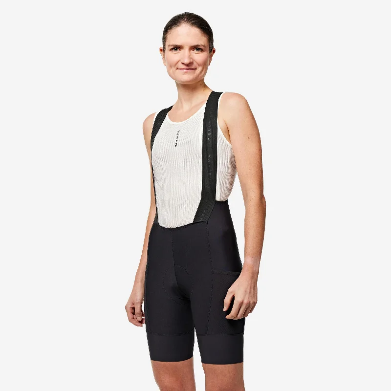 Van Rysel Women's Road Cycling Bib Shorts Endurance - Black