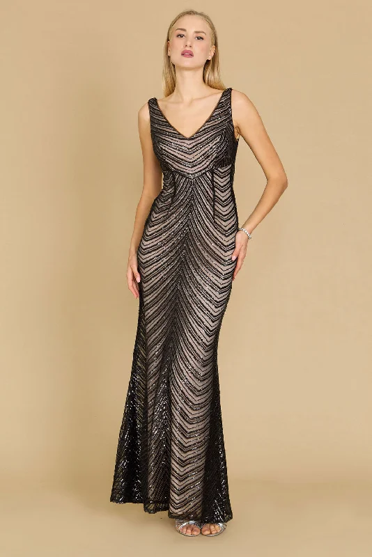 Long Formal Fitted Black Tie Evening Dress