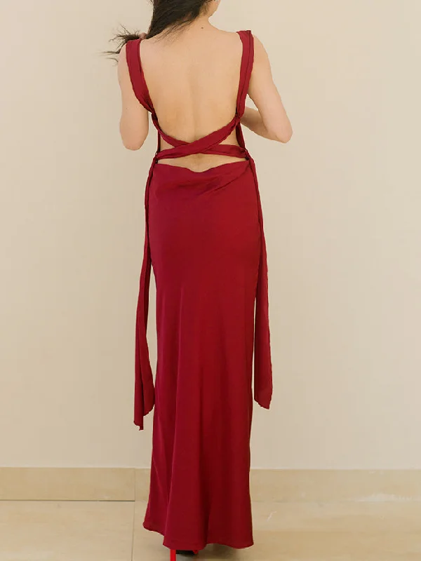 TastyHottie - Steal Your Heart Satin Open Back Long Dress