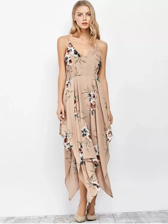 TastyHottie - Trendy Floral Maxi Handkerchief Casual Slip Dress