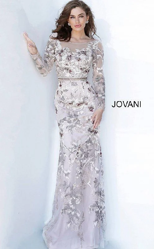 Jovani 00818 Long Formal Floral Lace Gown