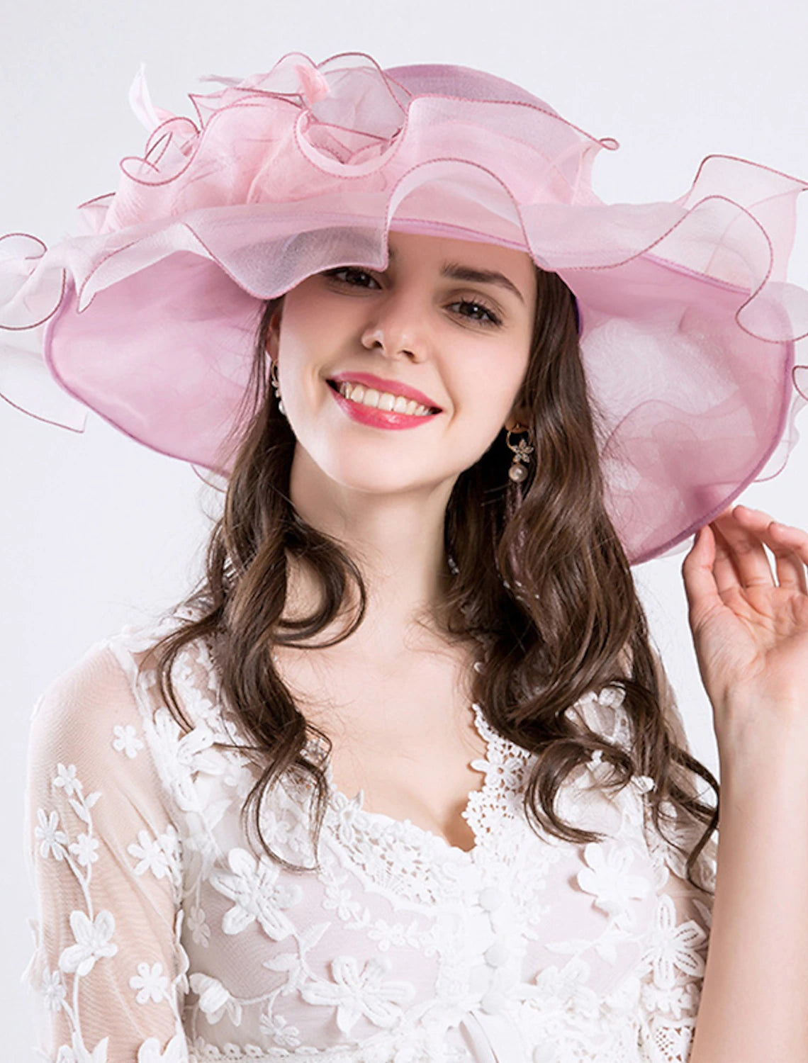 Organza Kentucky Derby Hat / Hats with Floral 1pc Wedding / Special Occasion / Party / Evening Headpiece