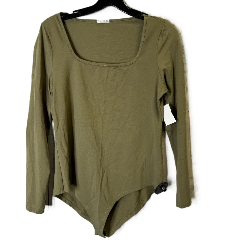 Bodysuit By Clothes Mentor In Green, Size: Xl