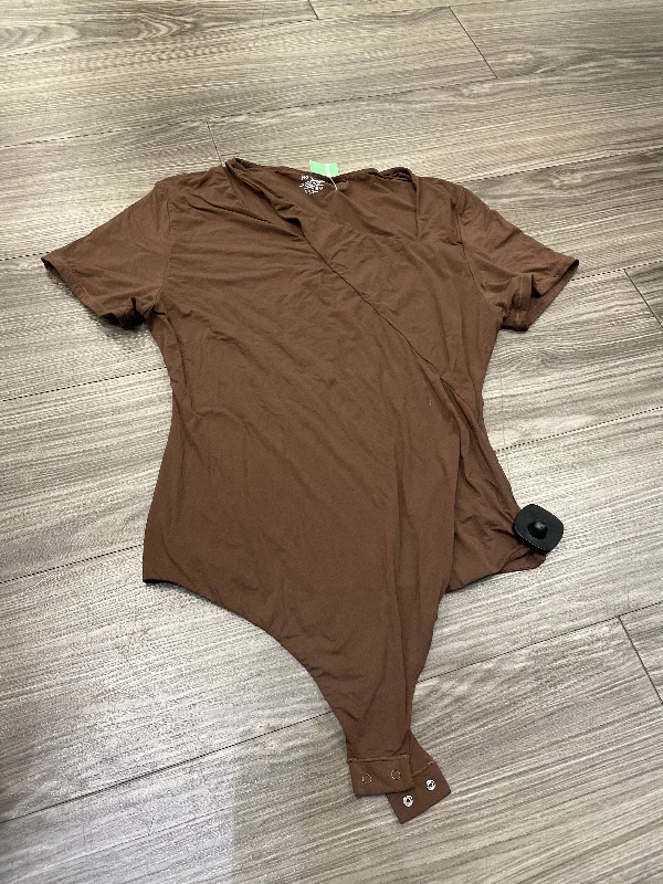 Bodysuit By Clothes Mentor In Brown, Size: Xl