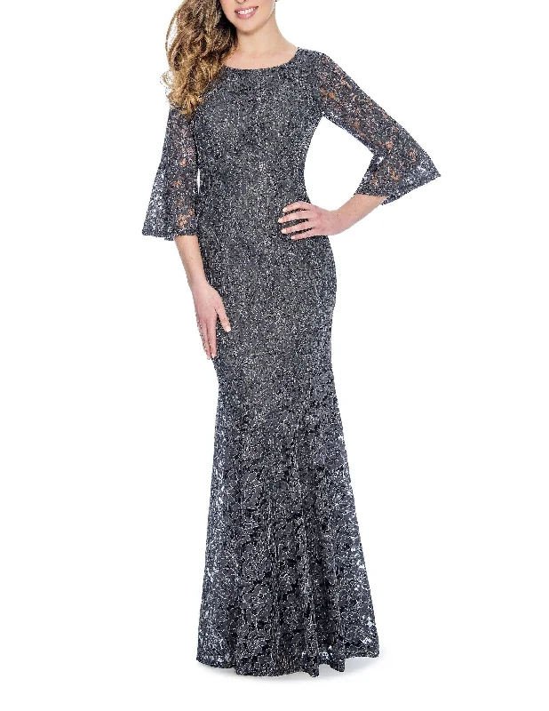 Decode 1.8 Bell Sleeve Long Formal Lace Dress Plus Size