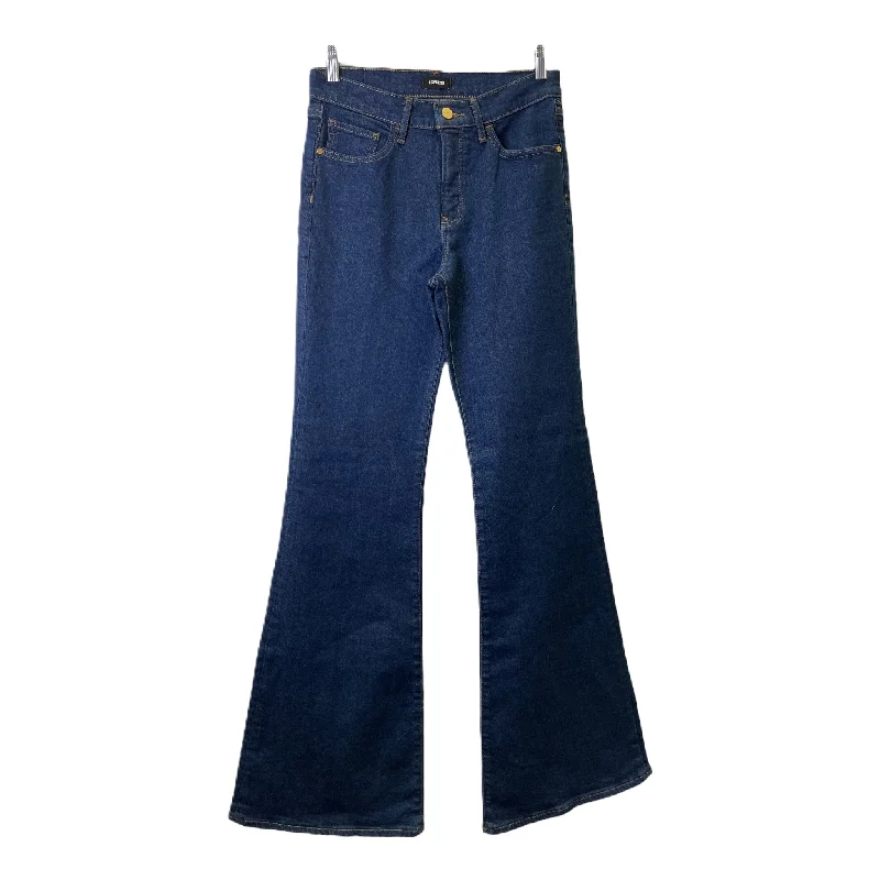 Blue Jeans Flared By Express, Size: 4