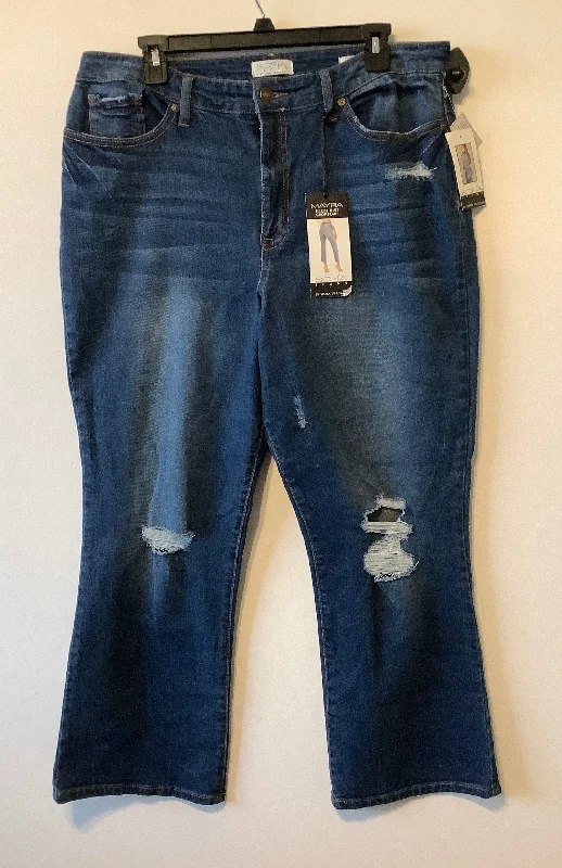 Jeans Flared By Sofia By Sofia Vergara In Blue Denim, Size: 16