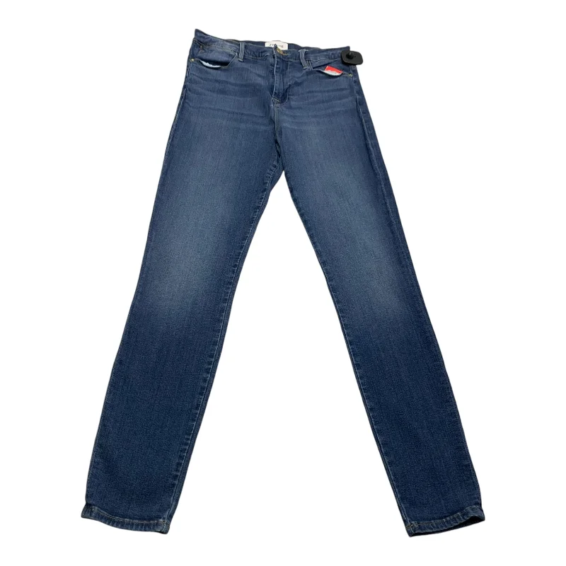 Jeans Skinny By Frame In Blue Denim, Size: 8