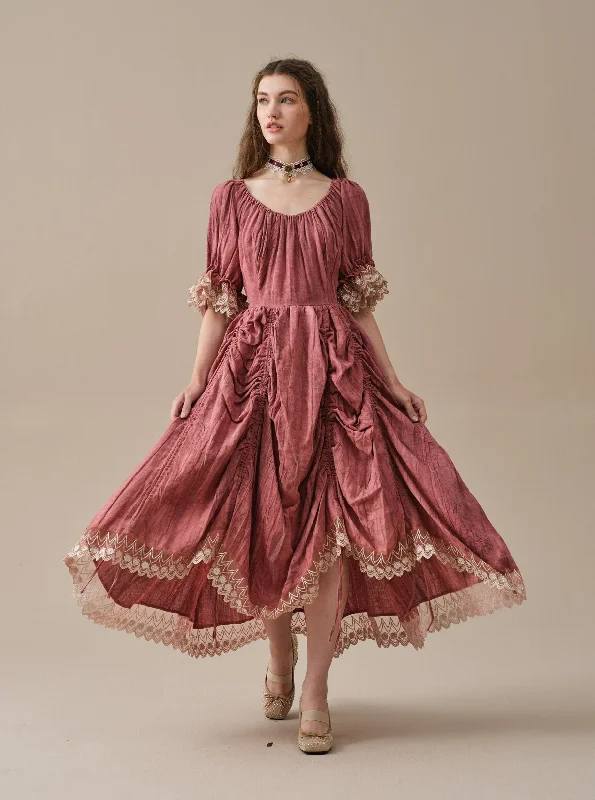 Elowen 27 | Lace Linen dress gown ( 2 way to wear )