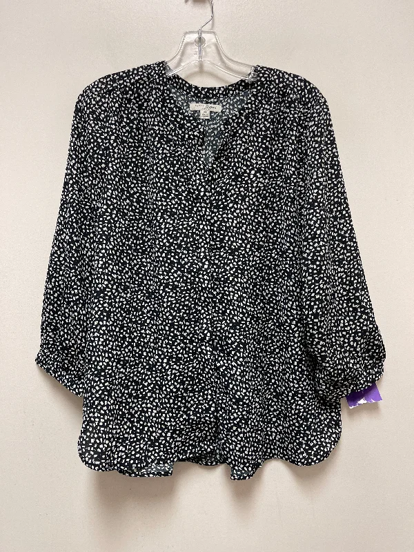 Black Blouse Long Sleeve Jachs Girlfirend, Size M