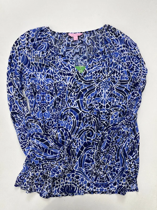 Blue Blouse Long Sleeve Lilly Pulitzer NWT, Size Xs