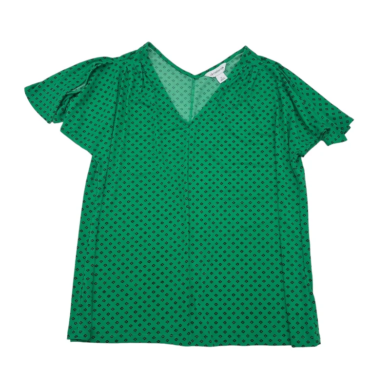 GREEN LIZ CLAIBORNE BLOUSE SS, Size XL