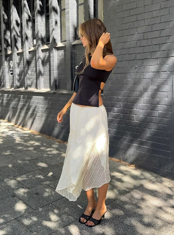 Madame Lace Maxi Skirt Cream