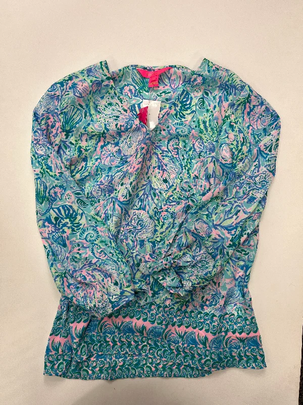 Multi-colored Blouse Long Sleeve Lilly Pulitzer NWT, Size Xs