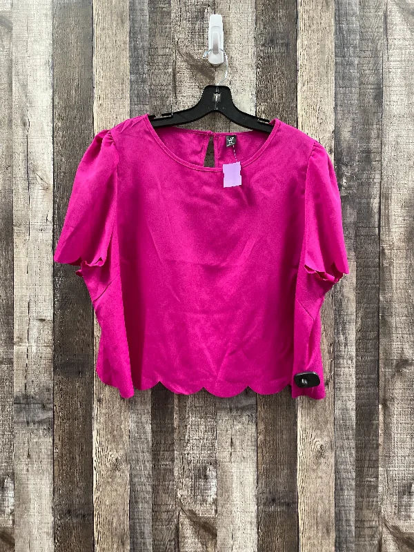 Pink Blouse Short Sleeve Shein, Size 3x