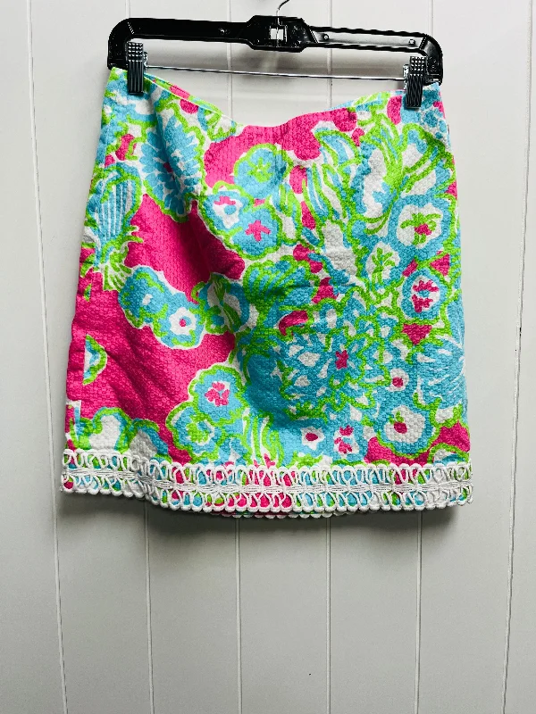 Skirt Designer By Lilly Pulitzer In Blue & Pink, Size: 6