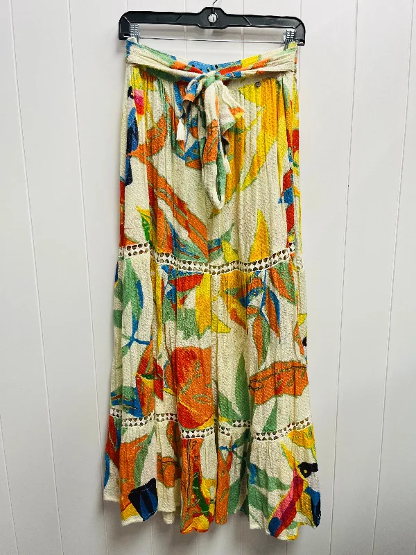 Skirt Maxi By Anthropologie In Orange, Size: M