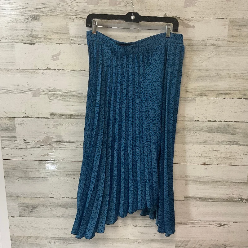 Skirt Midi By Banana Republic In Blue, Size: L