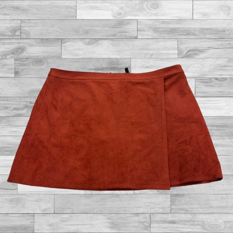 Skirt Mini & Short By Bcbg In Orange, Size: L