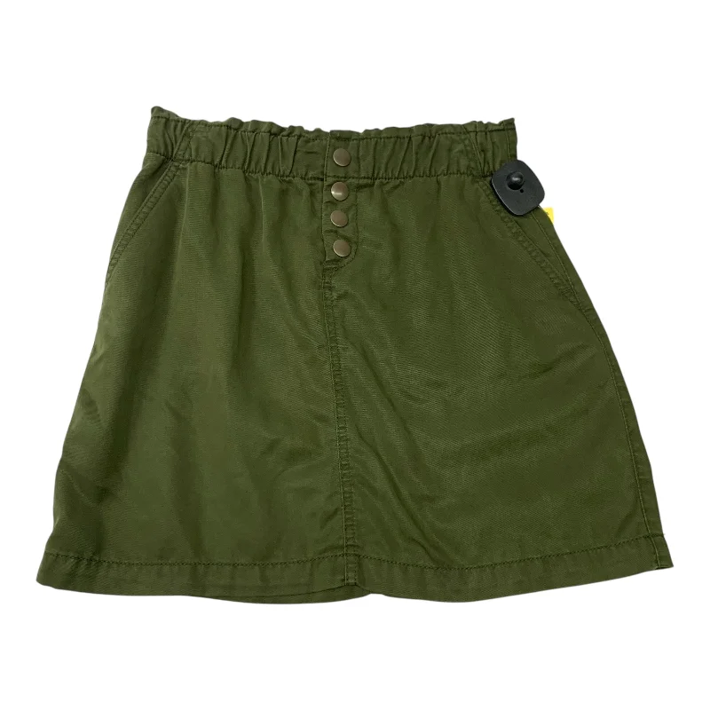 Skirt Mini & Short By Loft In Green, Size: Xsp