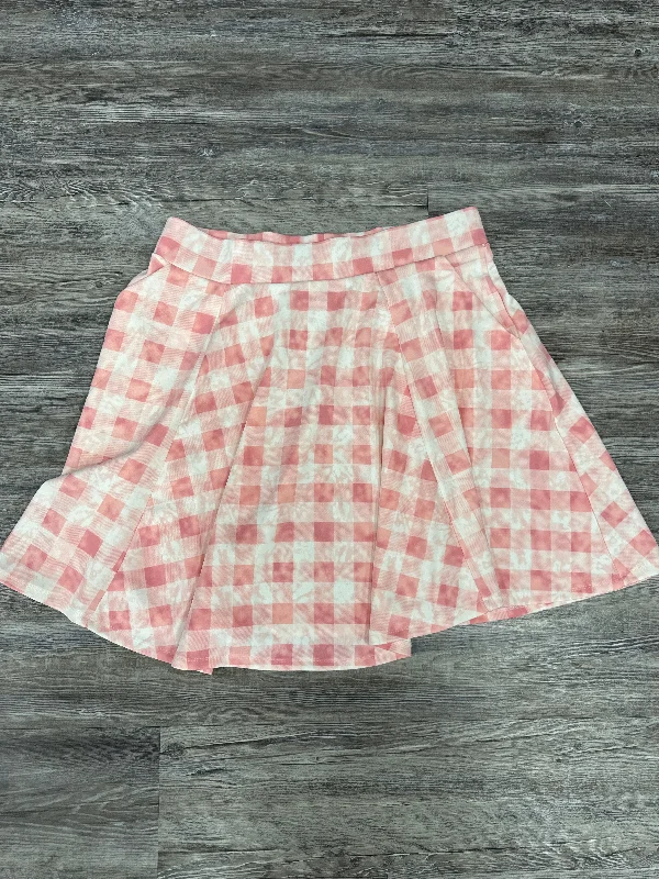 Skirt Mini & Short By Torrid In Pink & White, Size: 1x