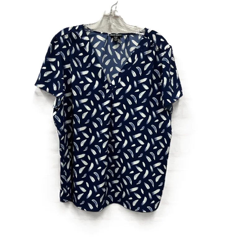 Top Short Sleeve By Hilary Radley In Blue, Size: Xl