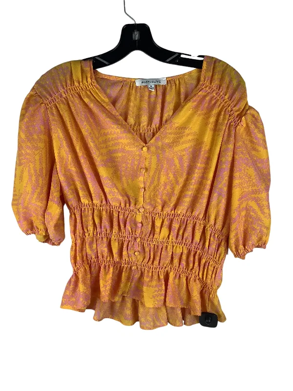 Top Short Sleeve By Rose And Olive In Orange, Size: M