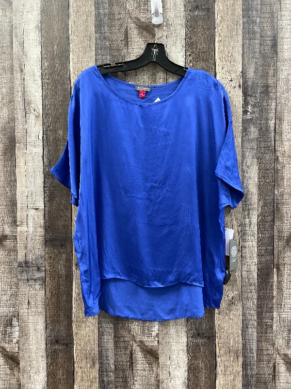 Tunic Short Sleeve By Vince Camuto In Blue, Size: S