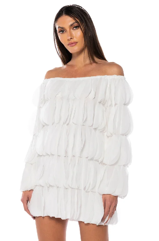 LOLA OFF THE SHOULDER MINI DRESS