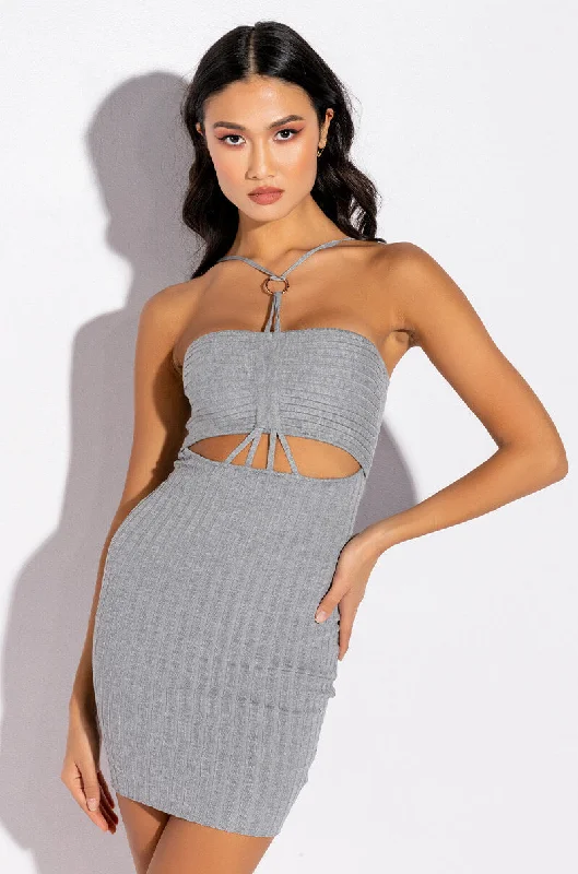 MY WAY HALTER TOP MINI DRESS