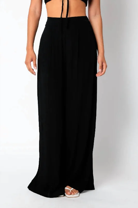 Crepe Palazzo Pants In Black