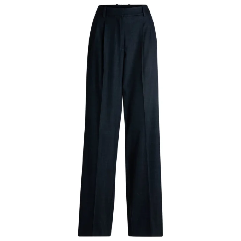 Regular-fit trousers in denim-effect twill