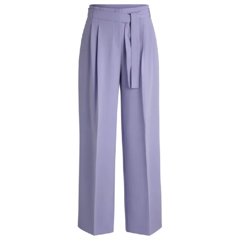 Relaxed-fit trousers in crease-resistant Japanese crepe