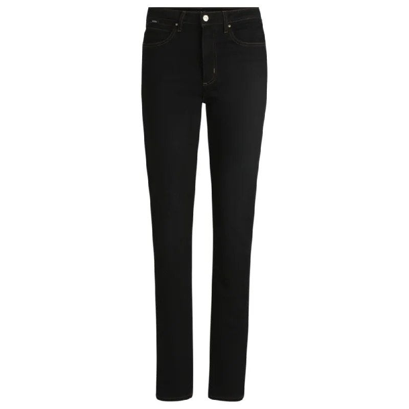 Slim-fit jeans in black stretch denim