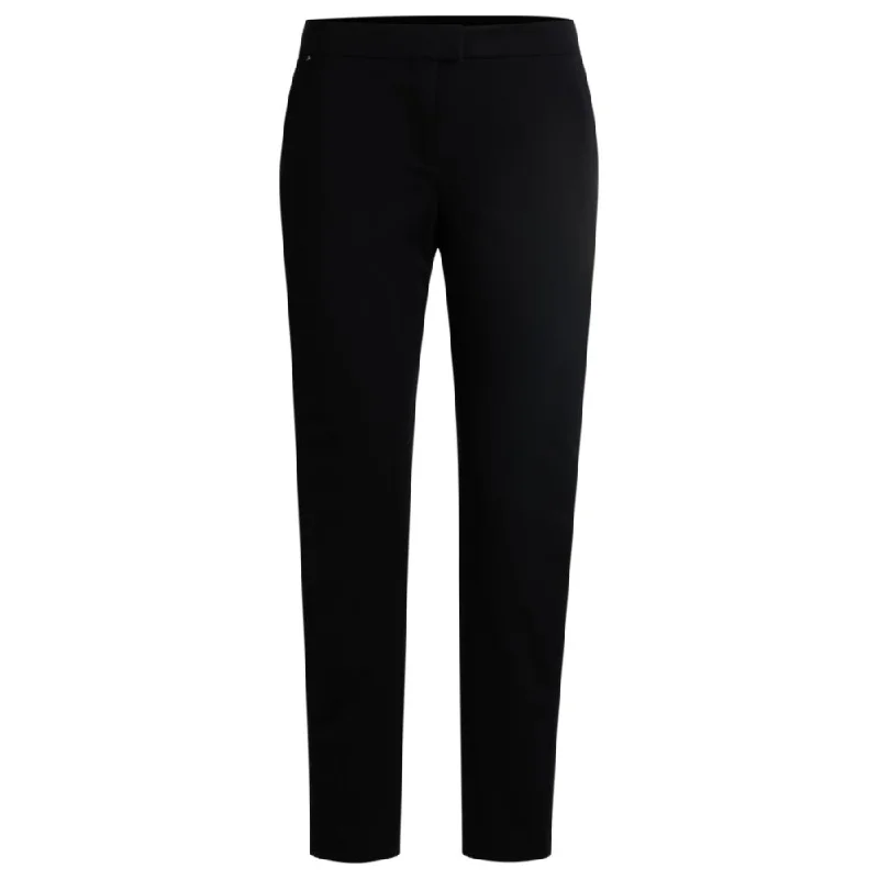 Slim-fit trousers in performance-stretch jersey