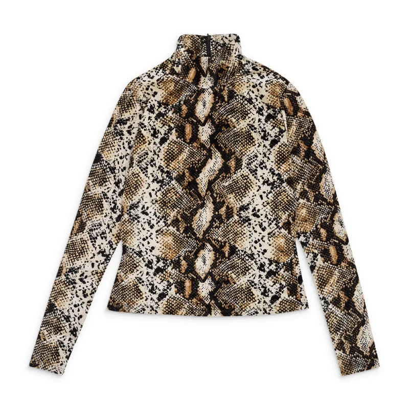 CALLIPYGIAN SNAKE TURTLENECK BROWN SWEATER