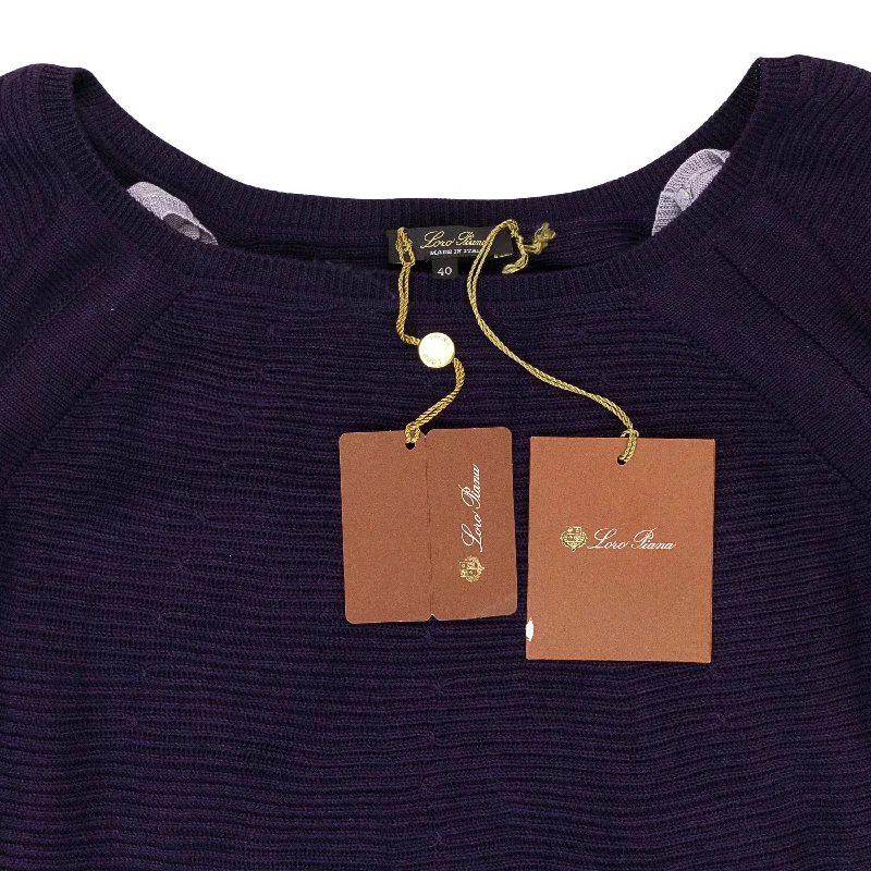 CASHMERE SCOOP NECK DEEP PURPLE SWEATER