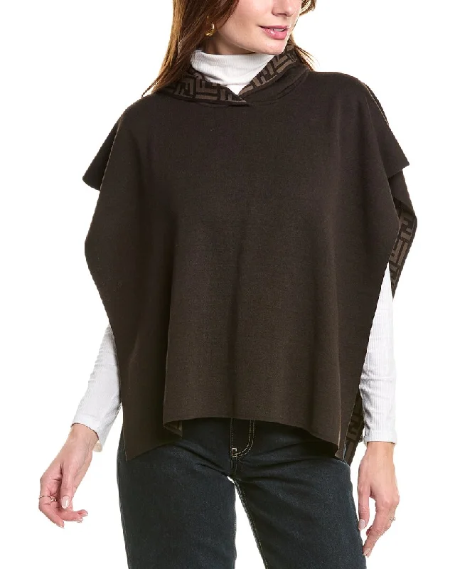 FENDI Wool-Blend Poncho