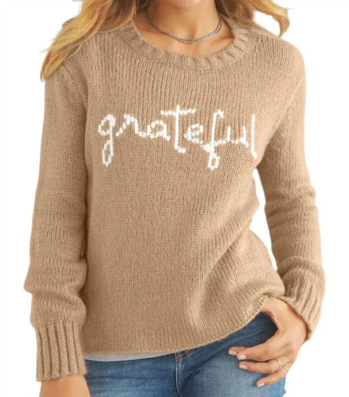 Grateful Sweater In Copper/pure Snow