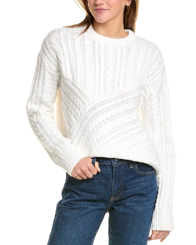 Monrow Cable Knit Wool-Blend Sweater