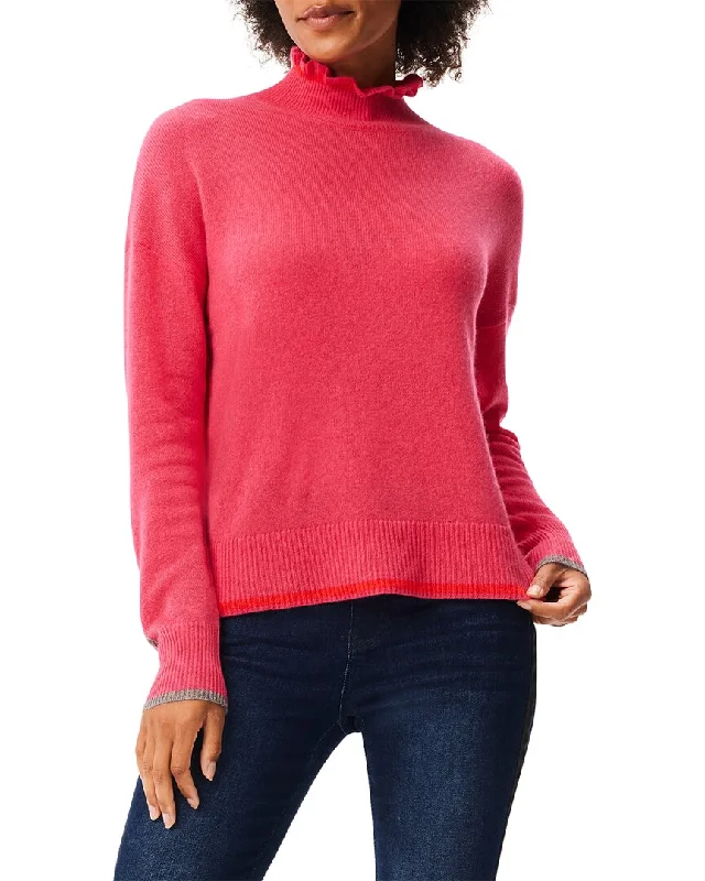 NIC+ZOE Ruffled Up Cashmere Turtleneck Sweater