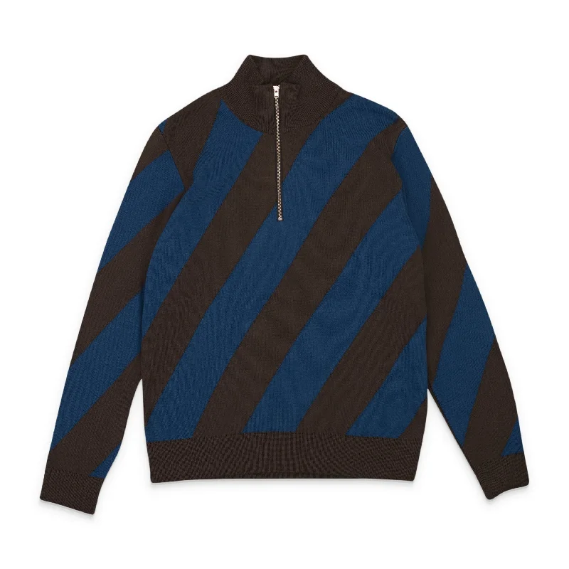 STEPHAN SCHNEIDER JUMPER DANGER BLUE BROWN SWEATER