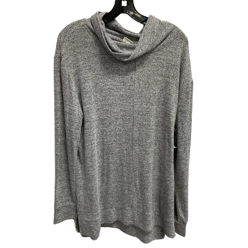 Top Long Sleeve By A New Day In Grey, Size: L