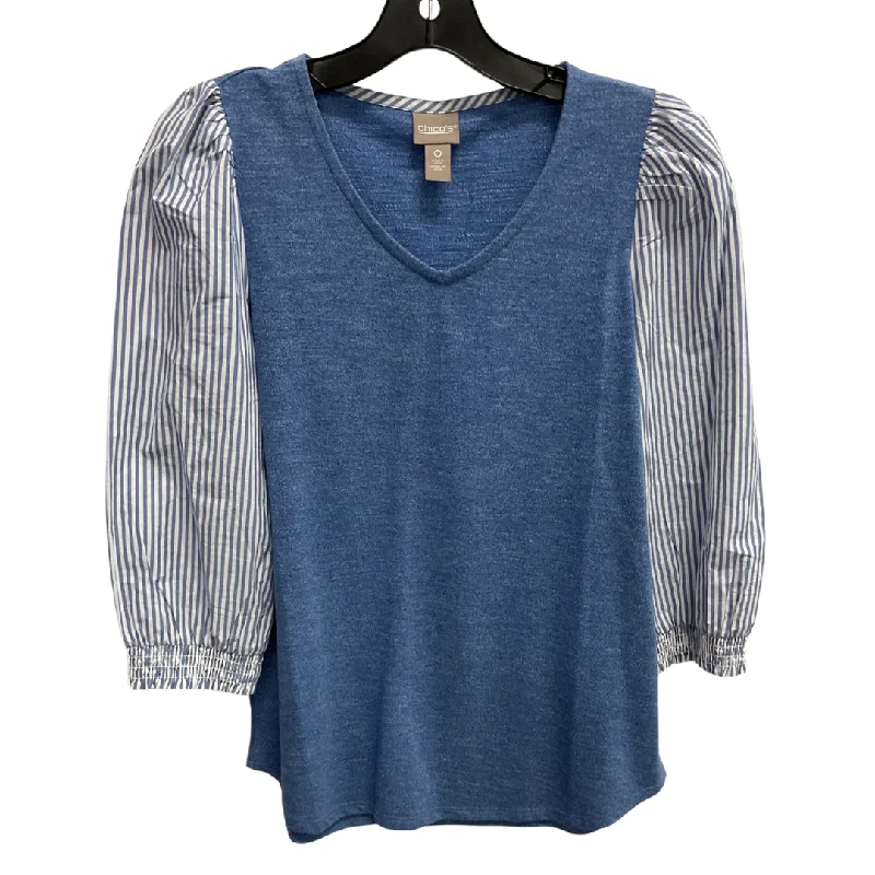 Top Long Sleeve By Chicos In Blue, Size: S