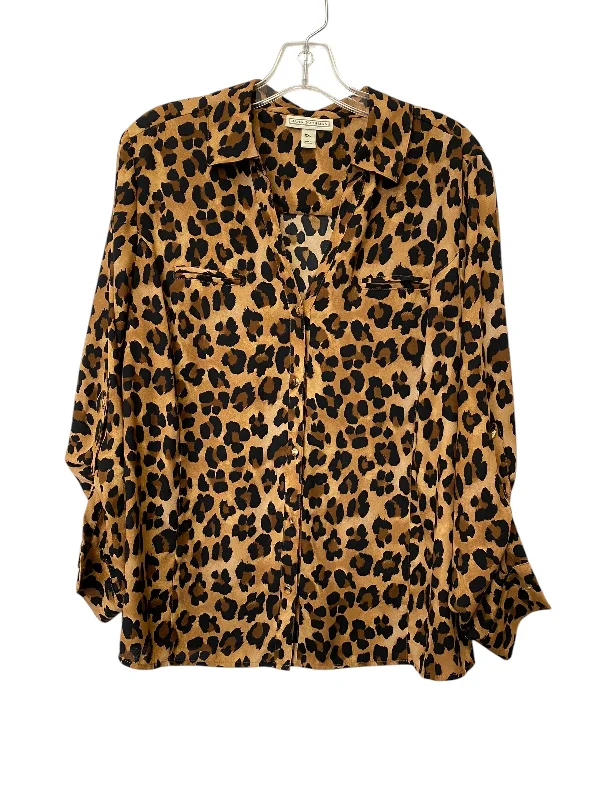 Top Long Sleeve By Dana Buchman In Animal Print, Size: Xxl