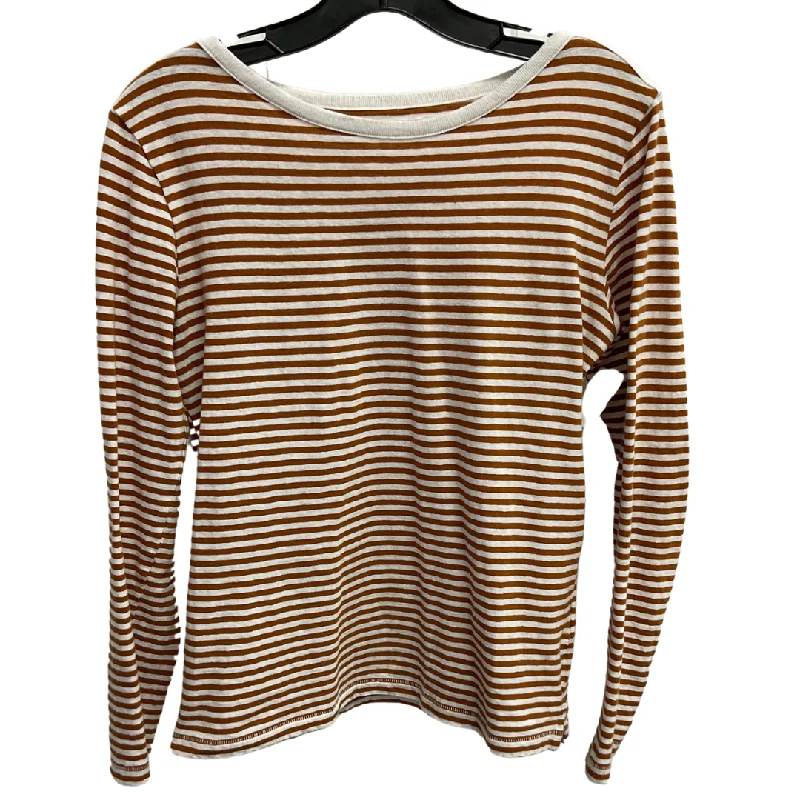 Top Long Sleeve By Free Assembly In Striped Pattern, Size: S