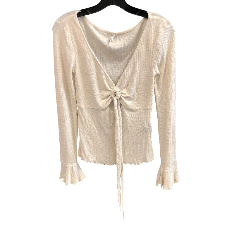 Top Long Sleeve By Free People In Beige, Size: S