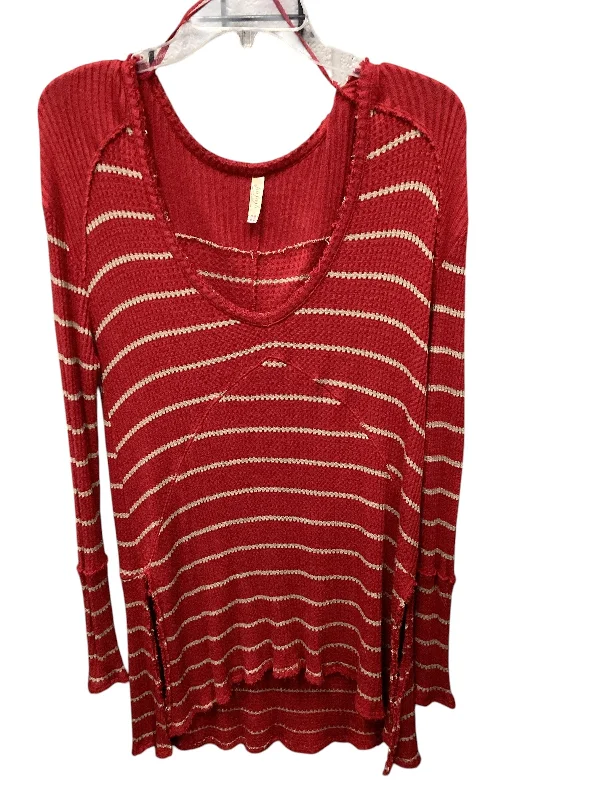 Top Long Sleeve By Free People In Red, Size: M